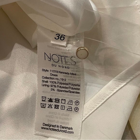 Notes Du Nord Kennedy Maxi Dress Yellow White Stripe 36 Small NWT - Picture 12 of 12